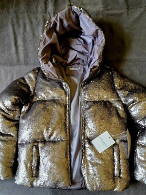 Rinascimento & Monte Cervino jacket and pants set new with silver sequins size large