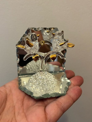 Glass decoration with mirror like new