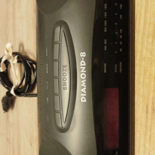 Diamond-8 radio clock alarm used, functional