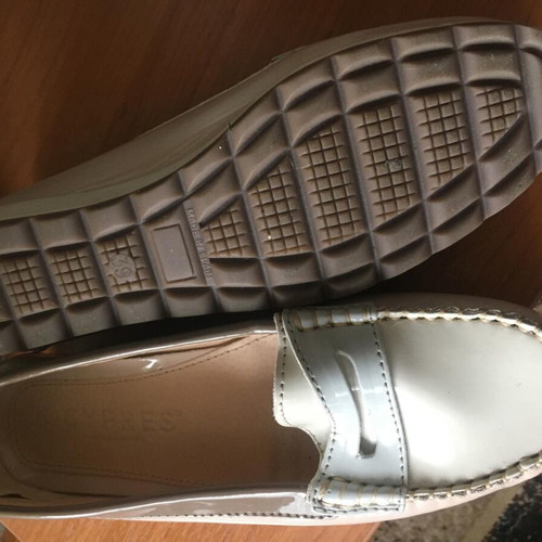 Cypres women's loafers moccasins new, white leather, size 38