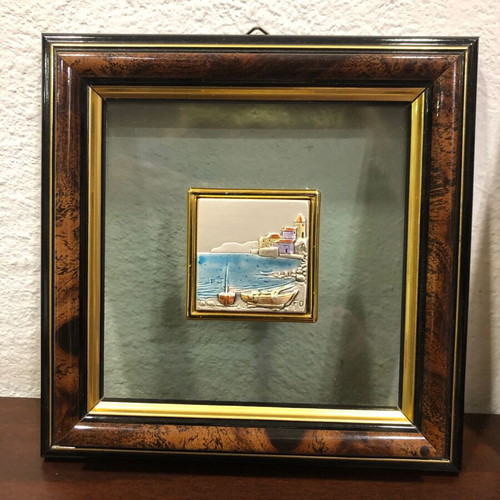 Italian silver 3D frames used, 14x14 cm, wooden frame