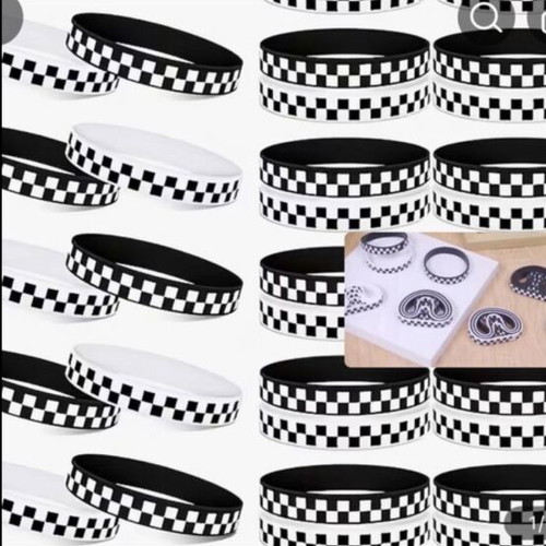 Party supplies set with road carpet, cones, flags, and accessories