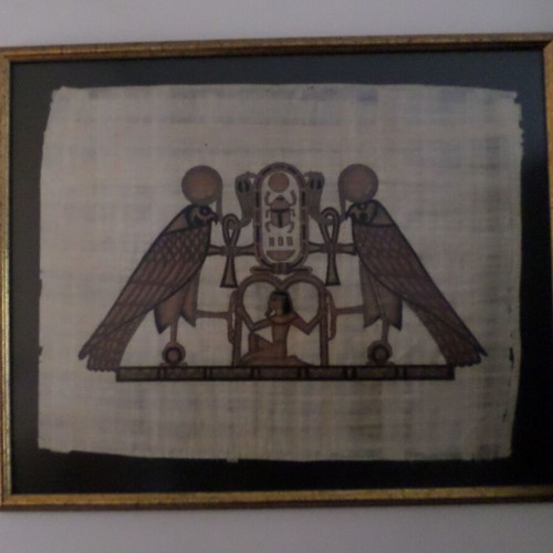 Egyptian papyrus with new frame
