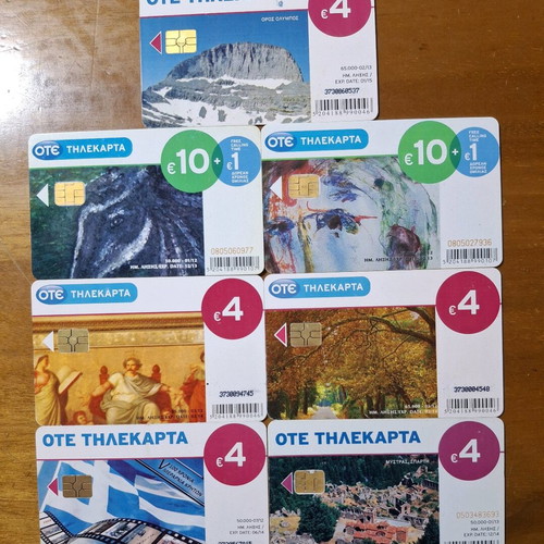 Phone cards used 2011-2014, pack of 12 pieces