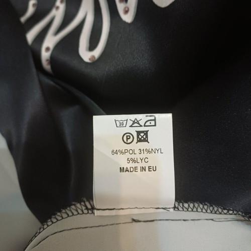 Spell black satin top with puffed sleeves size M like new