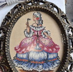 Embroidered frame used