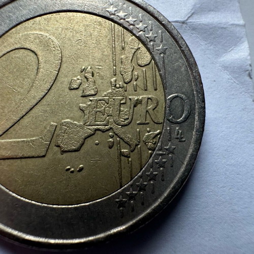 2 Euro 2004 Discobolus varieties errors used