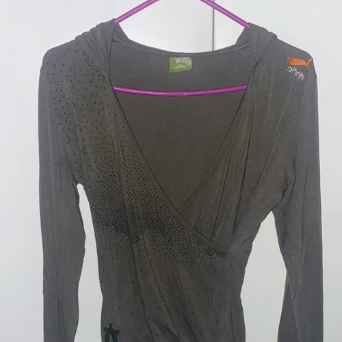 Skunkfunk long-sleeve crossover hoodie top XS