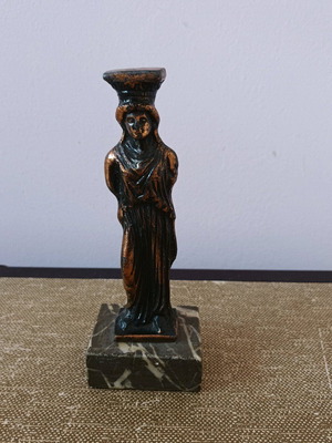 Bronze Caryatid statue like new with marble base