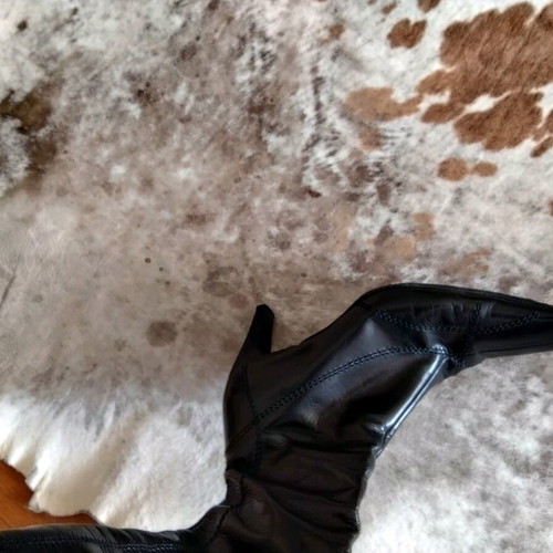 Black leather boots size 39.5 like new