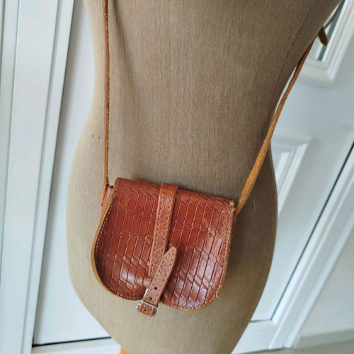 Leather vintage crossbody bag brown like new