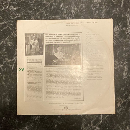 Hank Snow Railroad Man LP vinyl like new