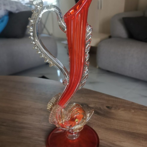 Murano glass female figure, handmade Italian vintage