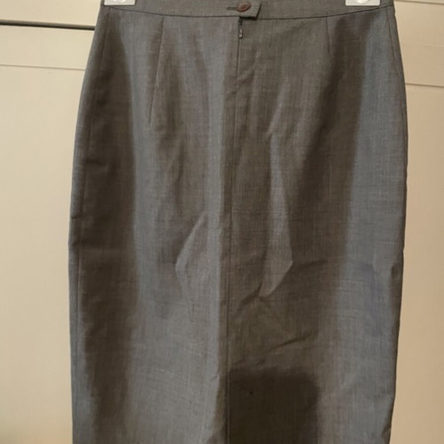Italian grey pencil skirt, 100% pure new wool