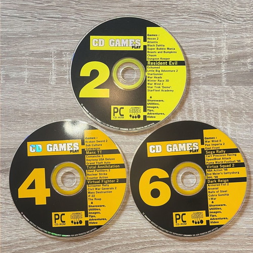 CD Games Greek Retro PC CD-ROMs used set of 3