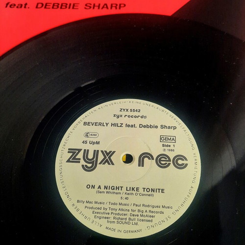 Beverly Hilz On A Night Like Tonite 12" vinyl single, like new
