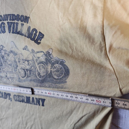 Harley-Davidson T-shirt used, men's size M/L, vintage mustard color