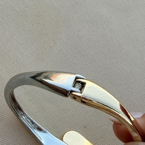 Two-tone bracelet stainless steel gold and silver, new