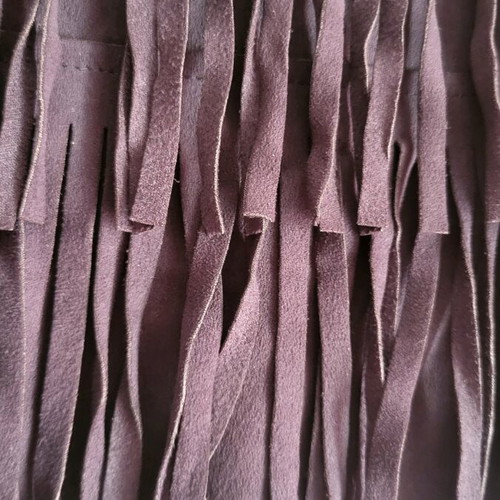 Black mini castor skirt with fringes Bershka Large like new