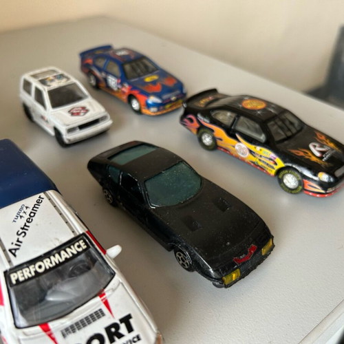 Toy cars 1/43 and 1/32 used, metallic racing and Suzuki models