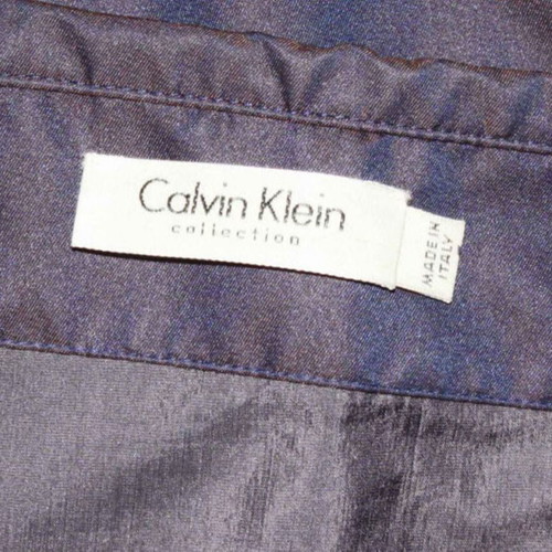 CALVIN KLEIN COLLECTION blue strapless silk top Silk Strapless Top Bustier Bandeau - US1212