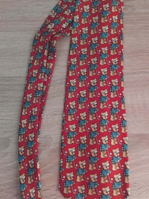 Silk tie like new, red