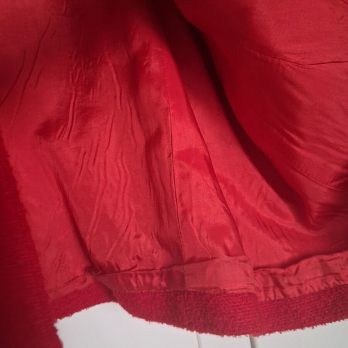 A-Style red wool coat used, warm