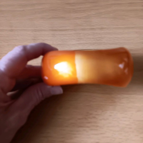 Acrylic bangle bracelet new, orange color