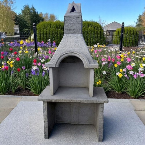 Emily Concrete Garden Barbecue new, unpainted