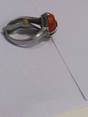 Silver ring new, size 54