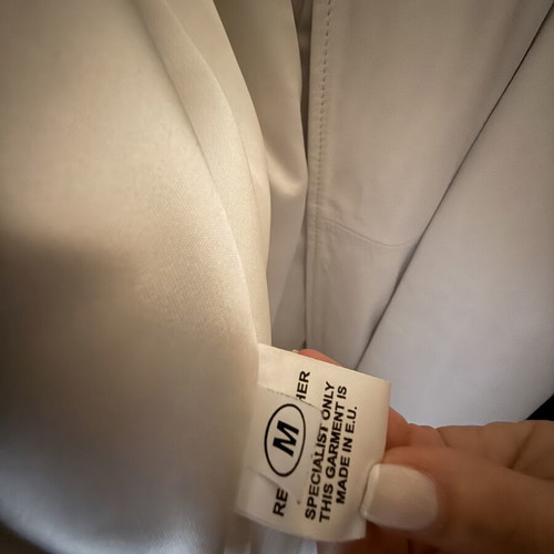 Vintage 90s leather coat Χουνταλας like new, white, size M