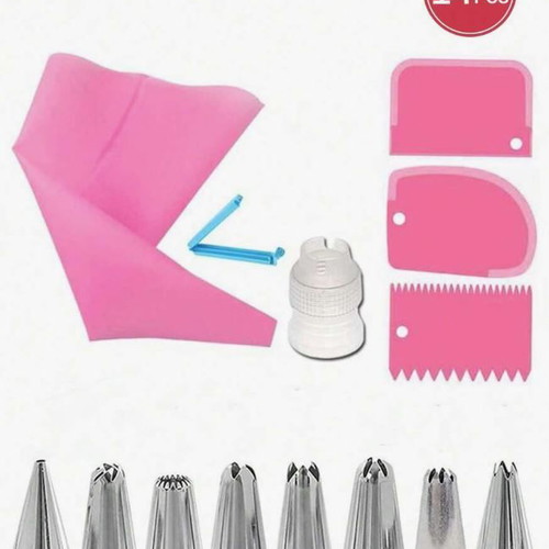 Cake decorating set 14 pieces new with piping bag and nozzles