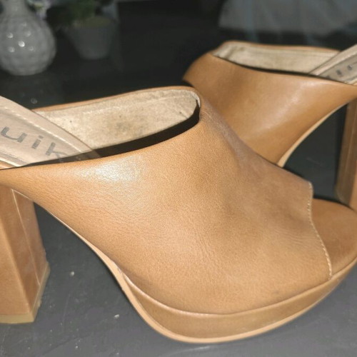 Zuiki high-heeled mule 10cm like new, brown, size 39