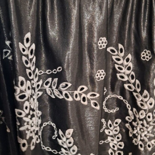 Dress used black shiny with gray details Access