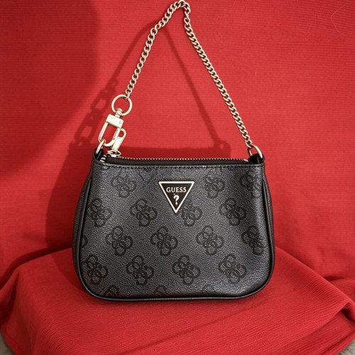 Guess Orlina shoulder and handbag with chain, like new, black and gray
