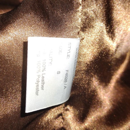 Saint Tropez leather jacket new, vintage style, brown, size S