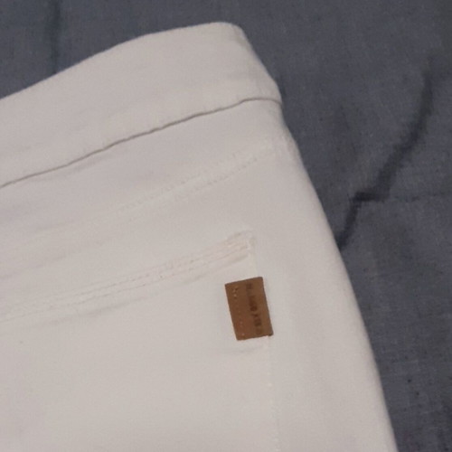 Mango white denim skirt Large 40 stretch like new