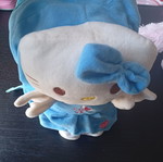 Hello Kitty children's backpack used, blue plush