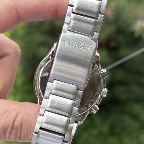 Citizen WR100 Chronograph watch used, stainless steel, black