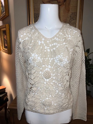 Pullover used, ecru color, size S / 36 / 8