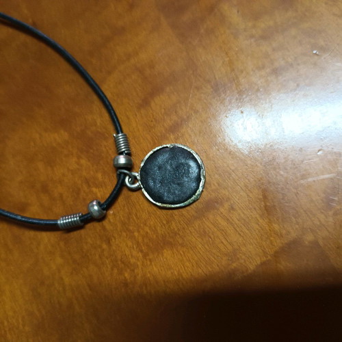 Scorpio necklace used, black and silver