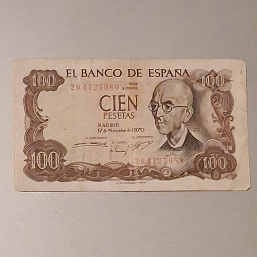 100 Pesetas Spain 1970 banknote