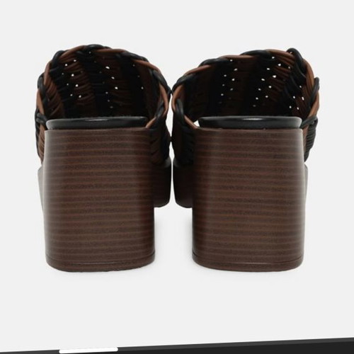 Tod's mules with platform heel, leather, black