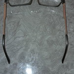 Glasses without one lens, black