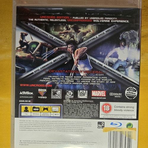 X-Men Origins Wolverine PlayStation 4 game