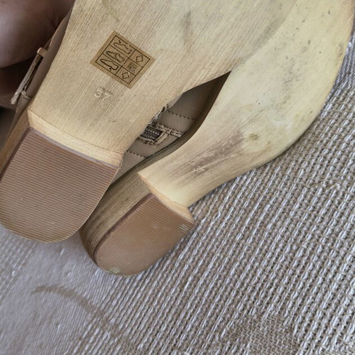 Summer ankle boots beige size 37 used with minor wear