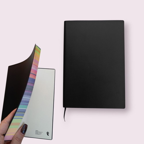 Tiger notebook new, black with colorful side design