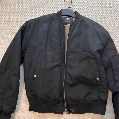 Bomber jacket Zara new, unisex, black, size S
