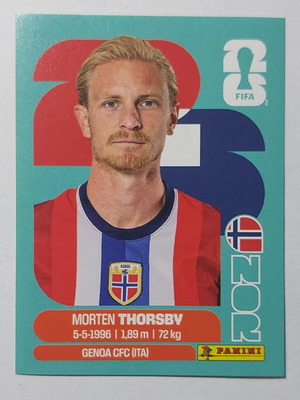FIFA World Cup 2026 Sticker new, NOR9 Morten Thorsby Norway