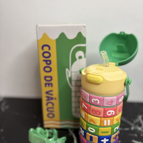 Kids Interactive Number Water Bottle new with rotating rings